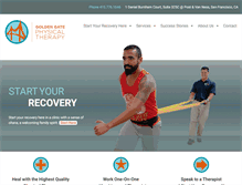 Tablet Screenshot of goldengatephysicaltherapy.com
